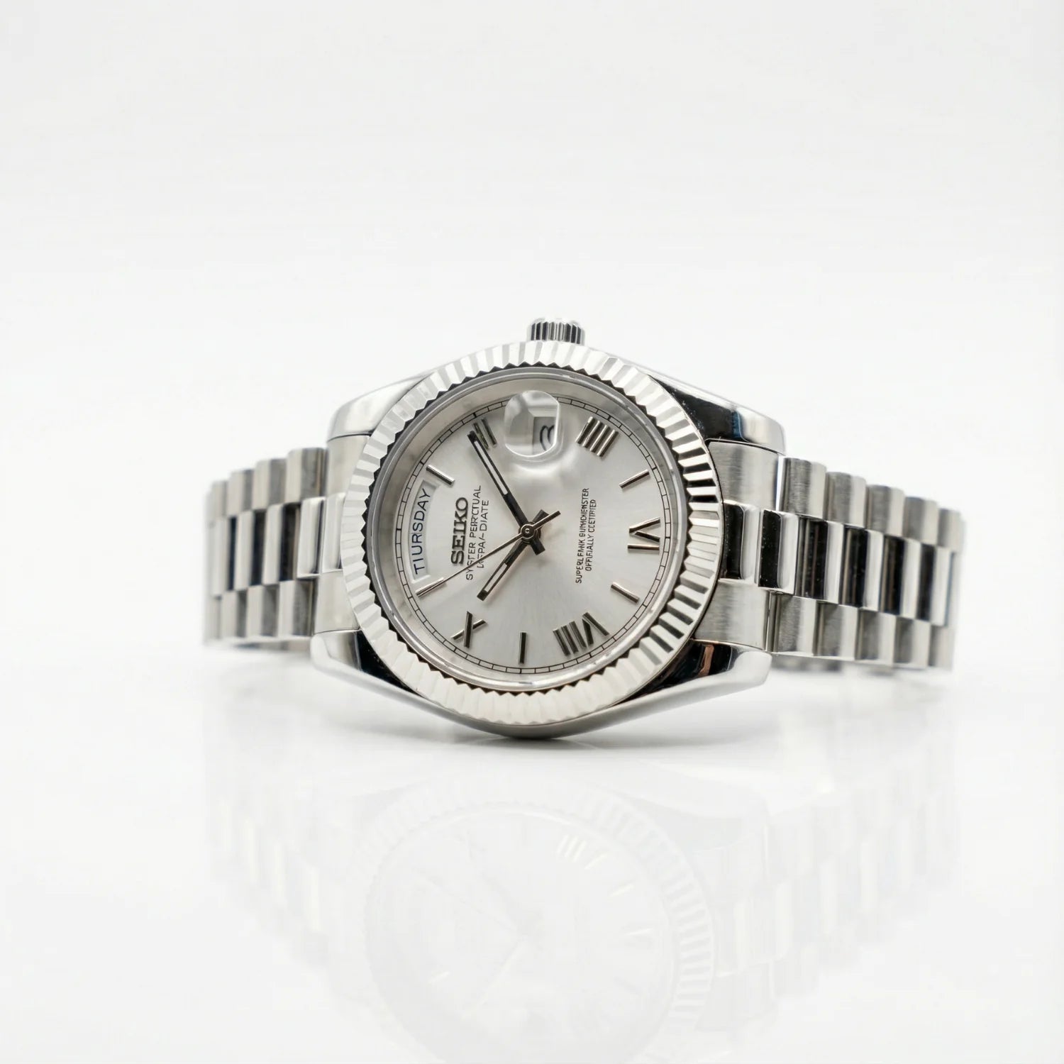 SeikoDate - Roman Silver