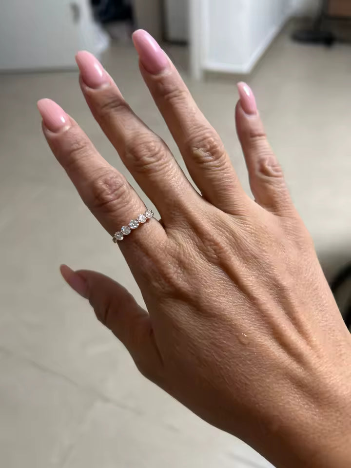 I paired it with other rings and it looks great.